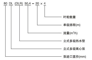 DL,DLR系列立式多級離心泵型號意義